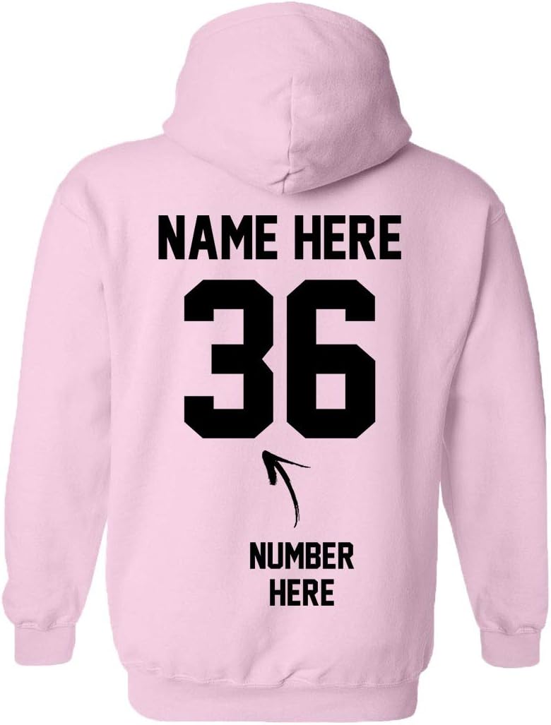 Personalized Hoodies - Custom Name & Number - Dual-sided Sweaters