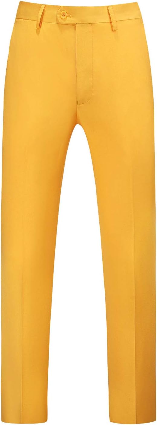 MOGU Mens Front Flat Casual Dress Pants for Stylish Comfort