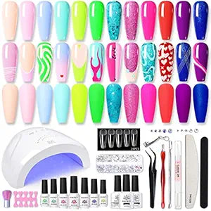 Born Pretty 28Pcs Gel Nail Polish Kit with 48W Nail Lamp Set