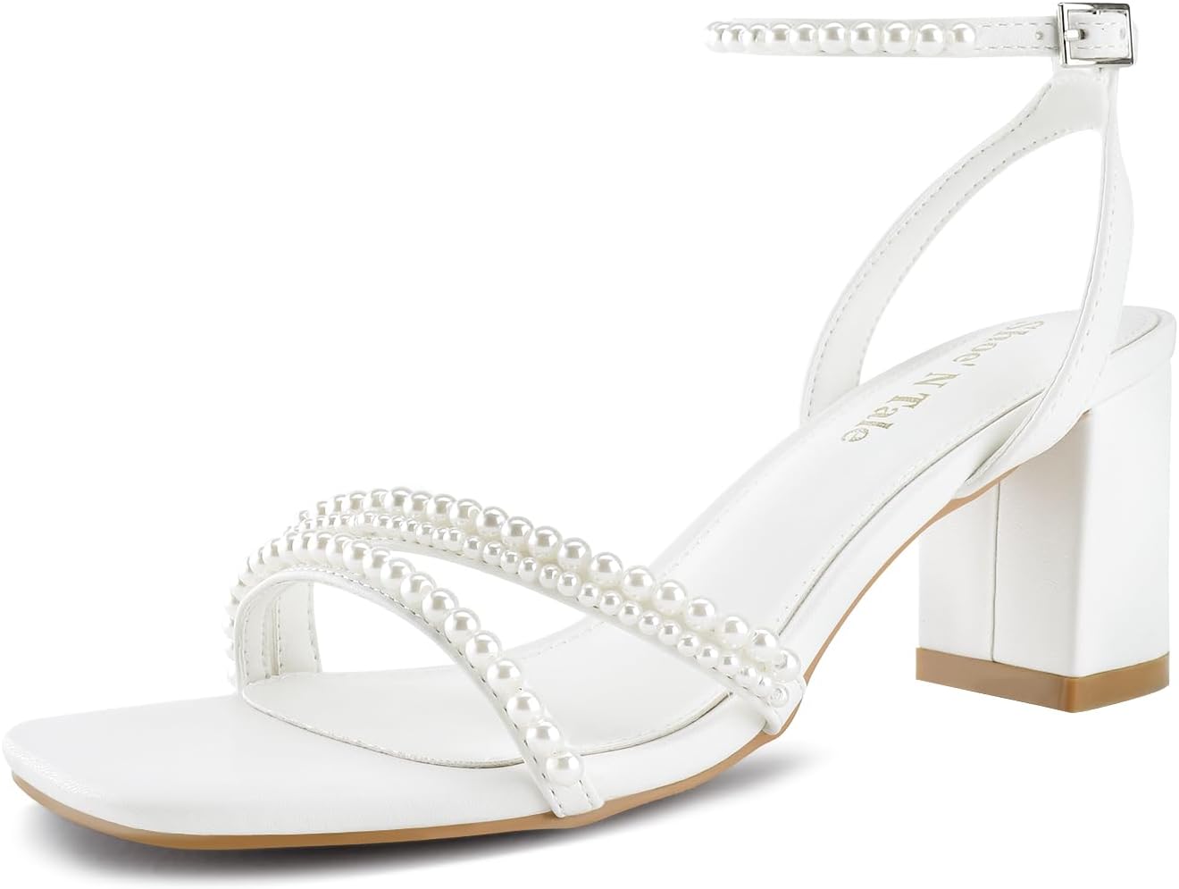 Shoe'N Tale Strappy Heels for Women with Chunky Block Heels
