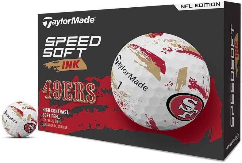TaylorMade Golf Speed Soft Ink NFL Balls for Team Spirit