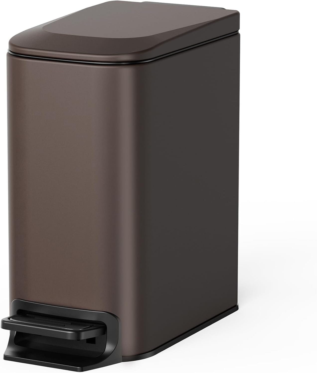 Cesun Small Bathroom Trash Can with Lid Soft Close and Step Pedal