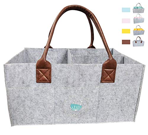 Baby Diaper Caddy Organizer for Boys Girls - Essential Tote Bag