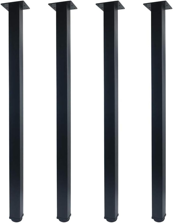 Adjustable Metal Desk Legs for Office Furniture - Set of 4