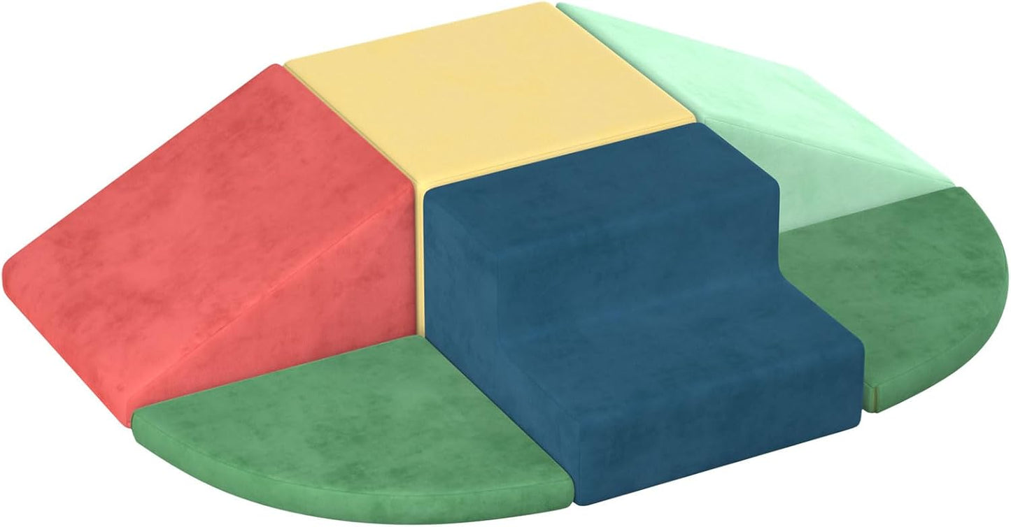 6 Piece Foam Climbing Blocks Set for Toddlers Indoor Play