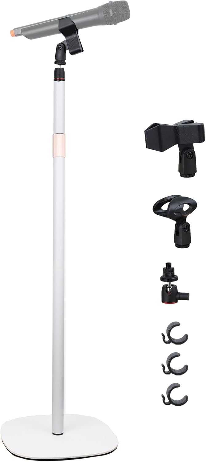 Adjustable Height Mic Stand with Heavy Base for Performances