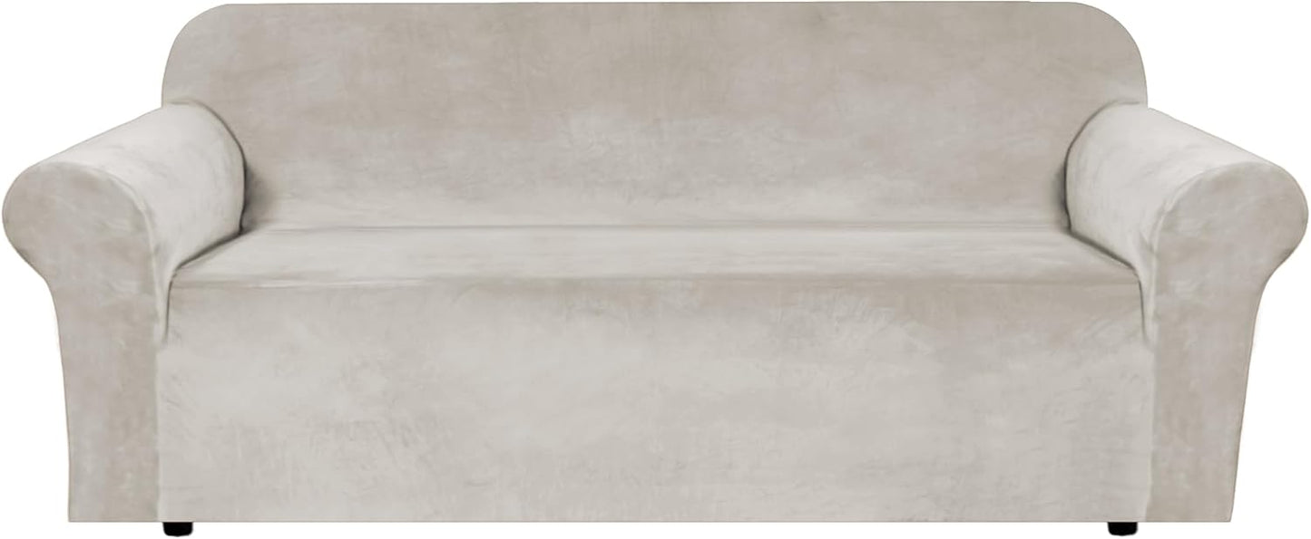 H.VERSAILTEX Stretch Velvet Sofa Covers for Large Couches
