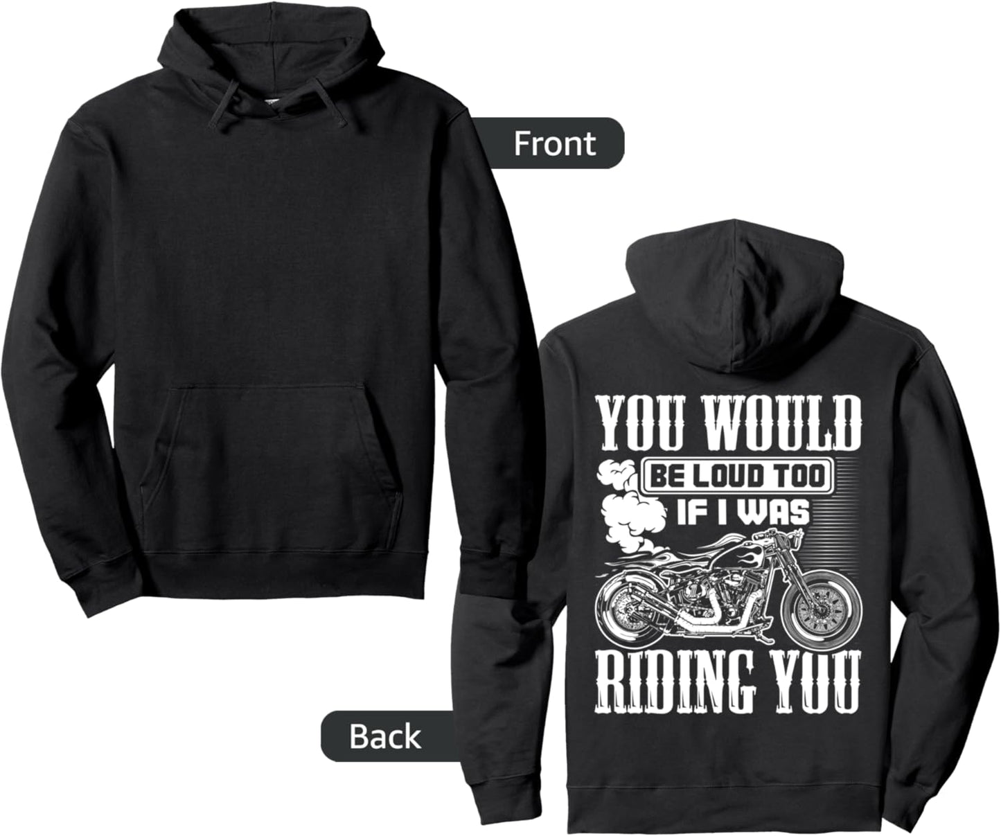 Ride with Attitude Motorcycle Hoodie
