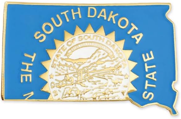 South Dakota State Shape Flag Lapel Pin for Collectors and Gifts