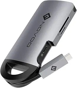NOVOO USB C Hub 8 in 1 Adapter for Thunderbolt Laptops and More