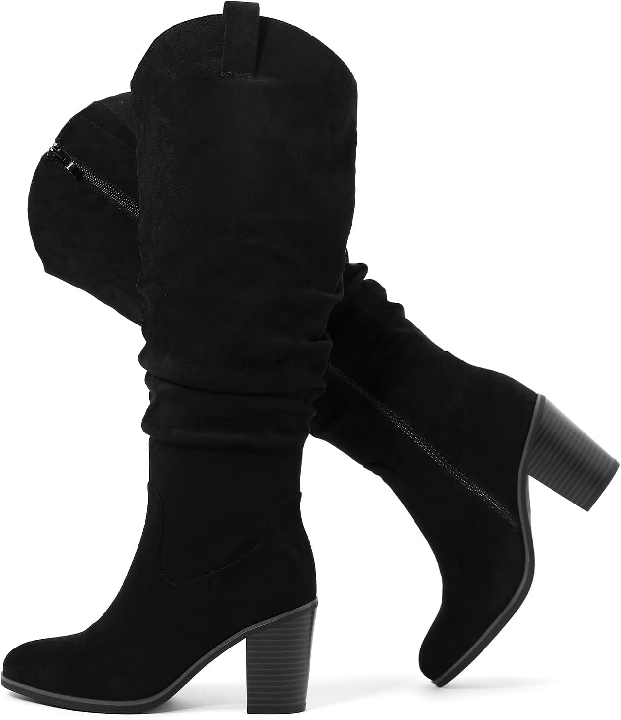 Luoika Women's Extra Wide Calf Cowboy Knee High Boots Review