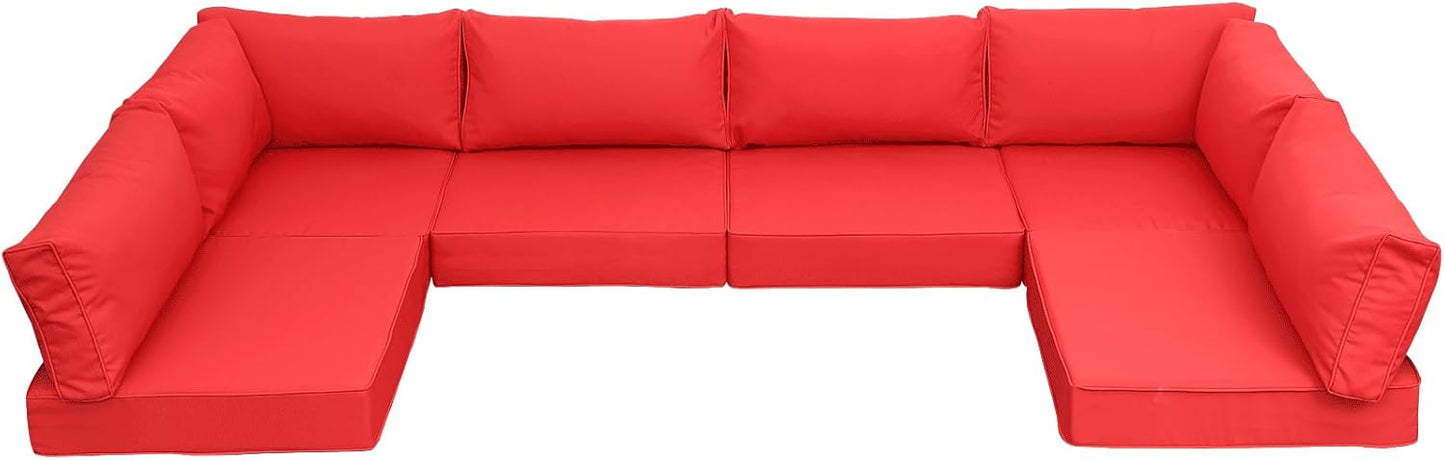 Valita Outdoor Furniture Replacement Cushions for 6-Seat Set