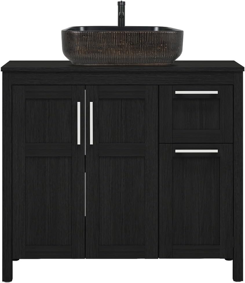 YOURLITE 36 Inch Bathroom Vanity with Sink and Faucet Set