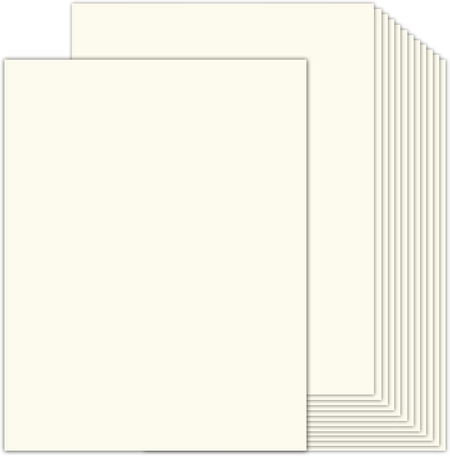 Goefun 100 Sheets Ivory Cardstock 8.5x11 for Cards & Office Printing