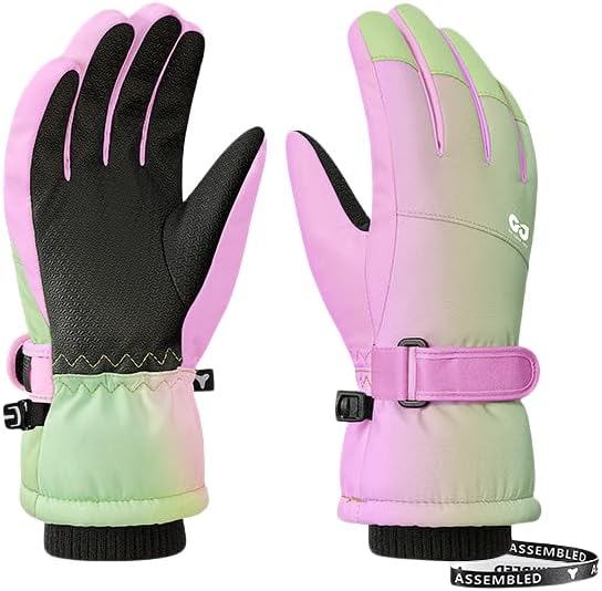 JJZS Kids Waterproof Ski Gloves - Extreme Cold Protection