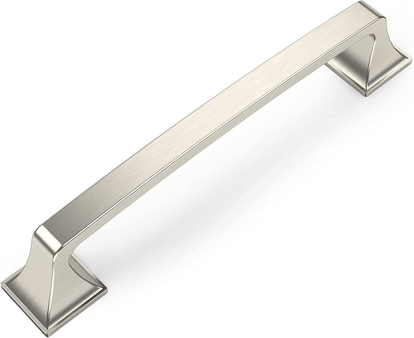 Amerdeco 10 Pack Brushed Satin Nickel 5 Inch Kitchen Cabinet Pulls
