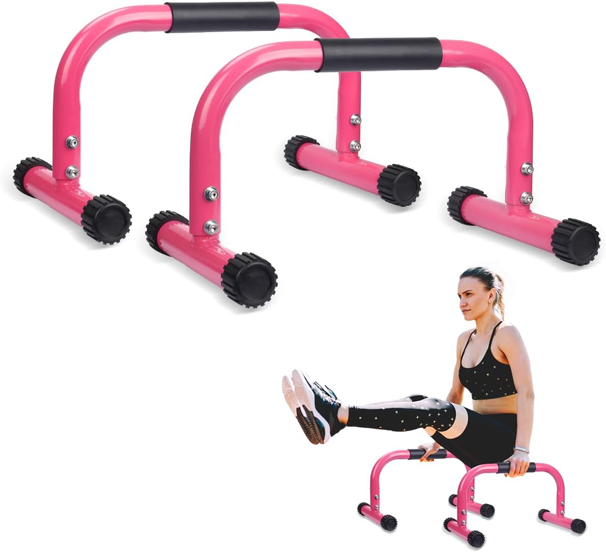 AmazeFan Parallettes Bars for Strength Training and Workouts