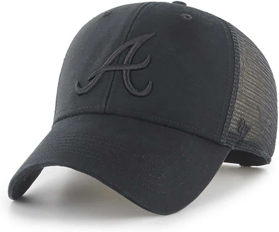 47 Brand MLB Unisex Black Team Logo Trucker Baseball Cap