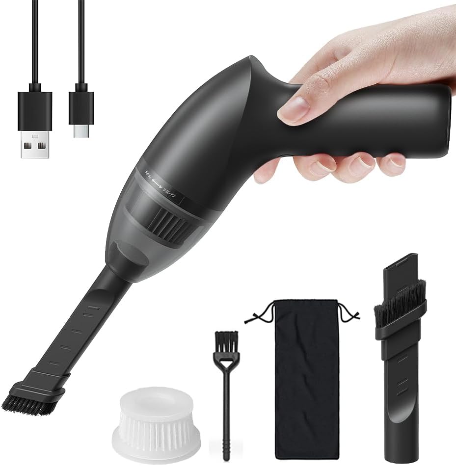 HONKASU Portable Keyboard Vacuum: Powerful 4.3Kpa Cleaning