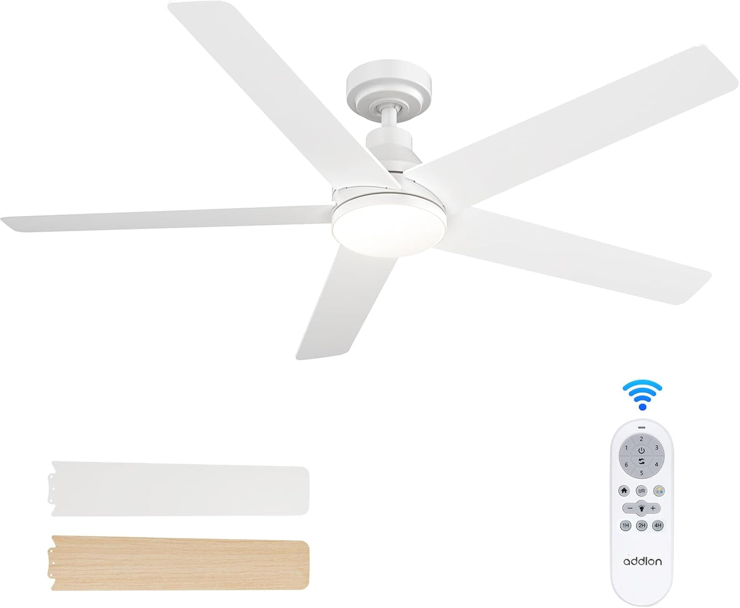 addlon 52 inch Ceiling Fan with Light and Remote Control for Comfort