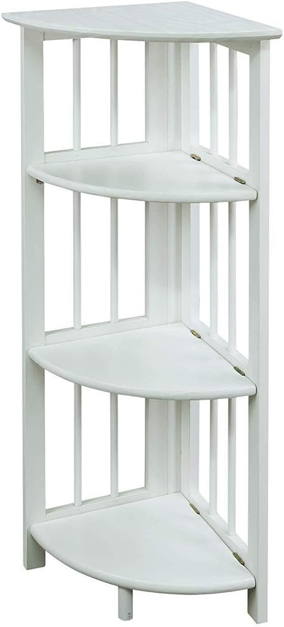 Casual Home 4-Shelves Corner Folding Bookcase for Your Space