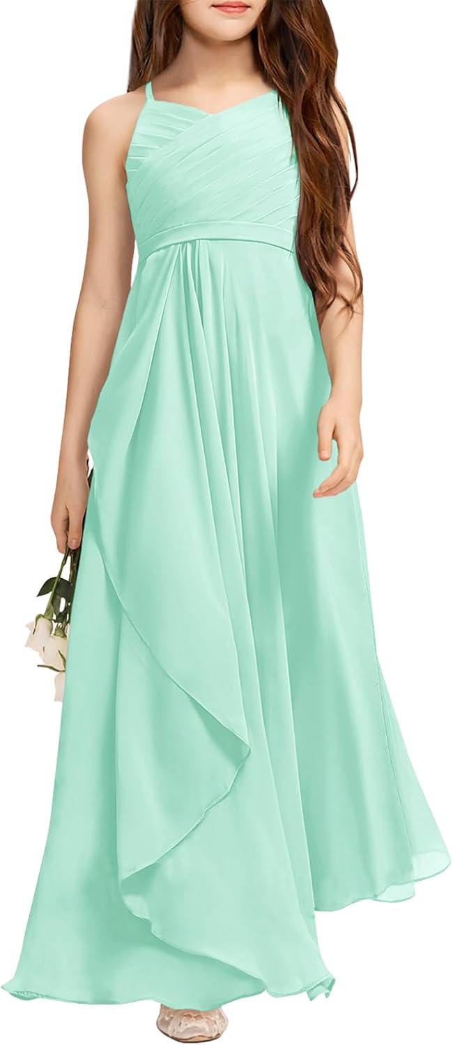 Imily Bela Girls A-Line Halter Dress for Special Occasions