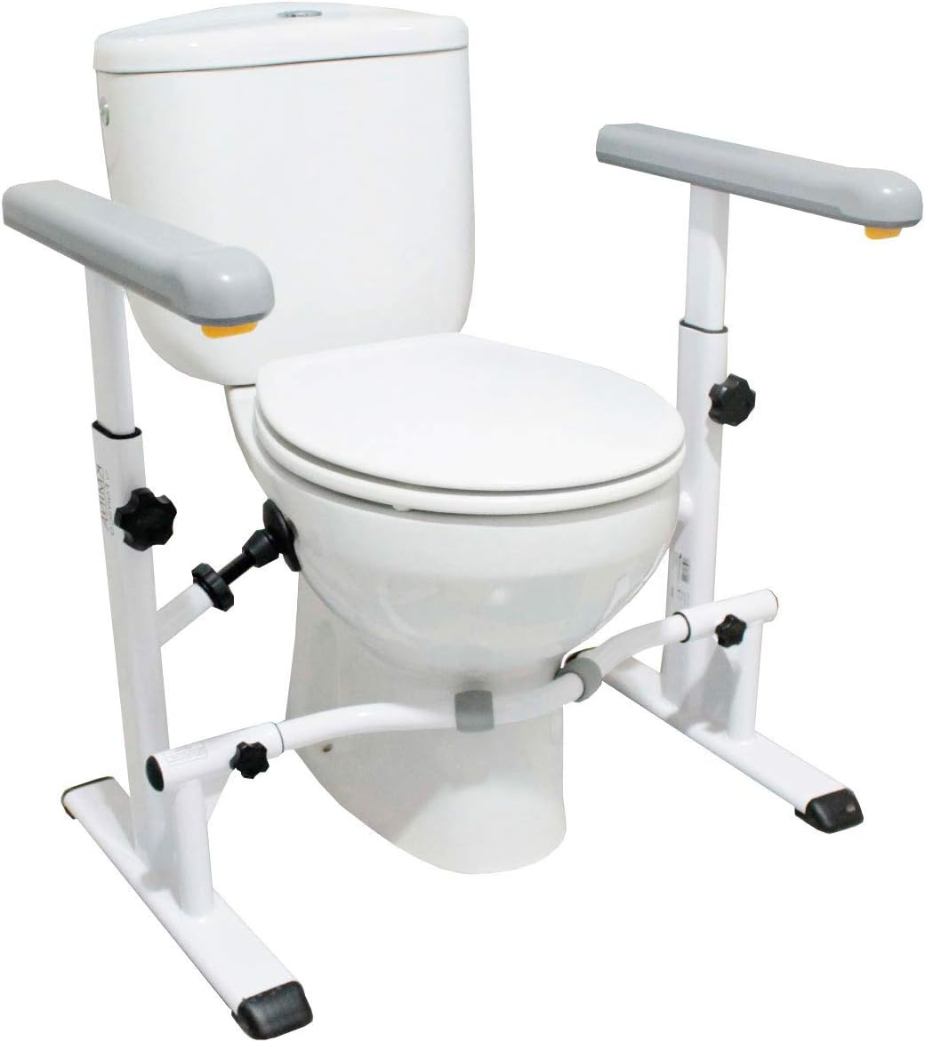 KMINA Toilet Safety Rails for Seniors - Adjustable Support Frame