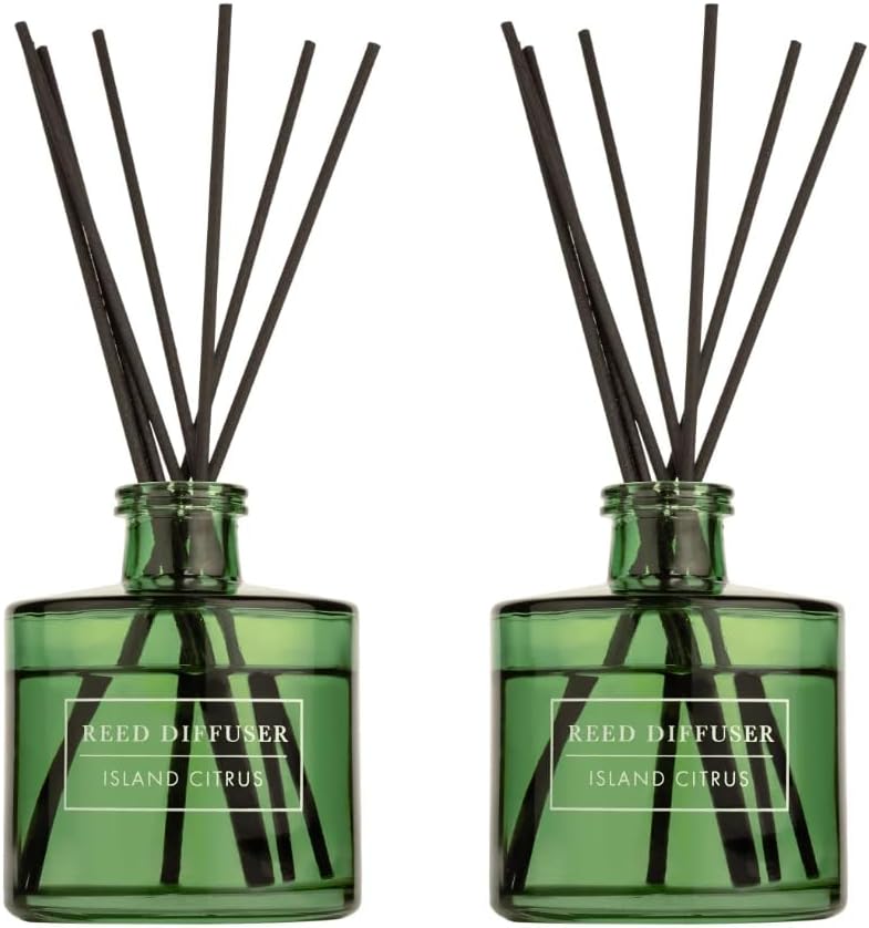 Bellevue Reed Diffuser Set with Island Citrus Fragrance for Home