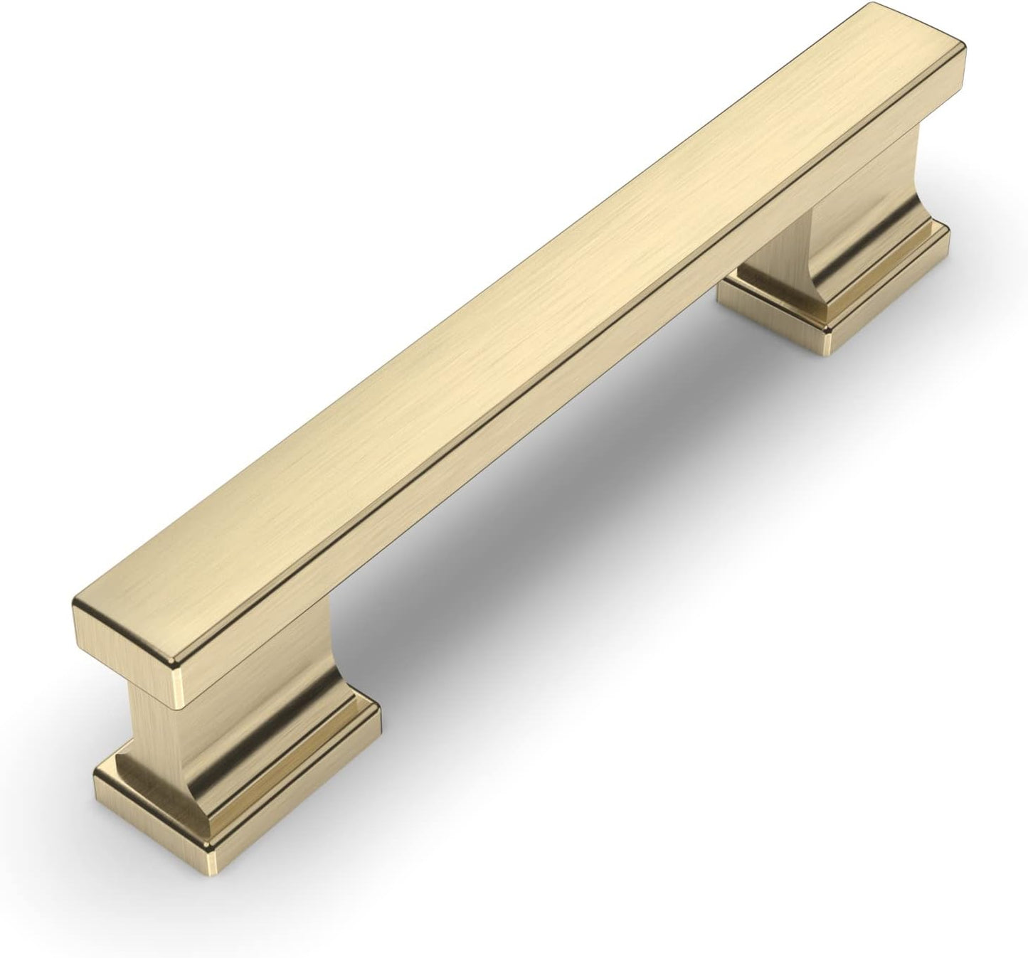 Brushed Brass Cabinet Pulls for Kitchen and Bathroom - 10 Pack