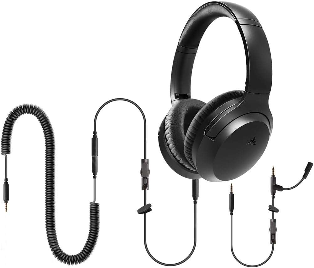 Avantree Aria Line M Wired Over Ear Headphones with Long Cord