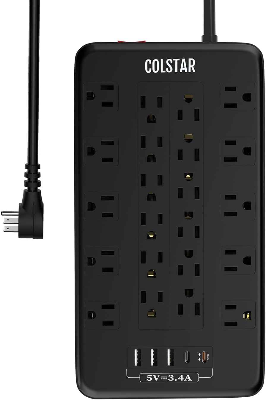 Power Up Safely: Colstar Surge Protector Strip