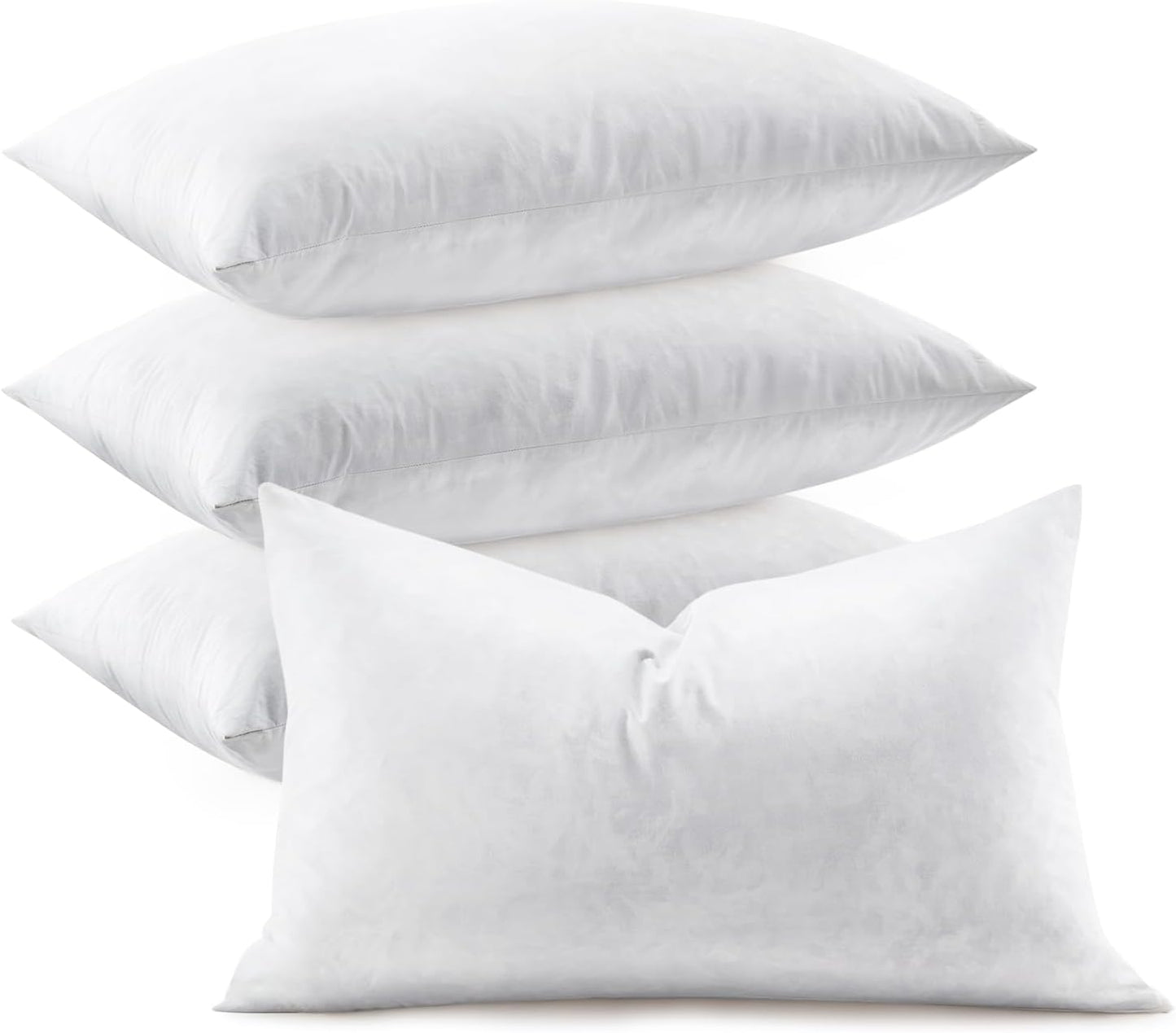 Feather Throw Pillow Inserts Set of 4 for Couch and Bed