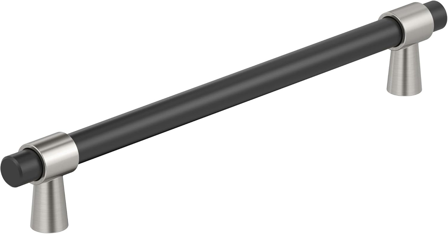 Amerock Mergence 12 inch Matte Black/Satin Nickel Appliance Pull