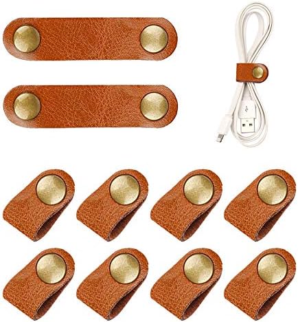 Portable Leather Cord Organizer Set - Tidy Cables in Style!