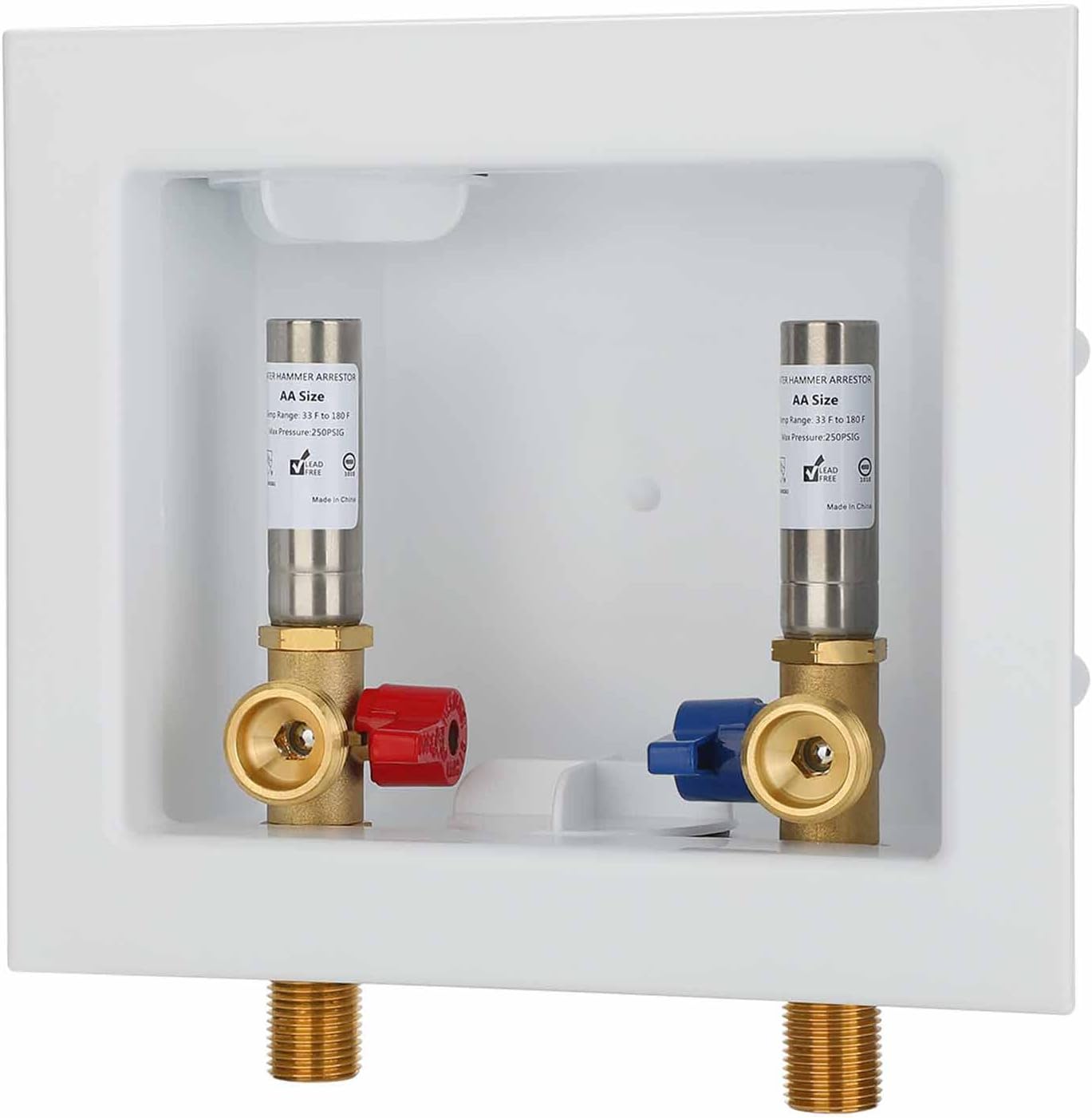 Lidertik Washing Machine Outlet Box with Hammer Arrestors