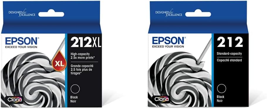 EPSON 212 Claria Ink Black Cartridge Bundle for Quality Printing