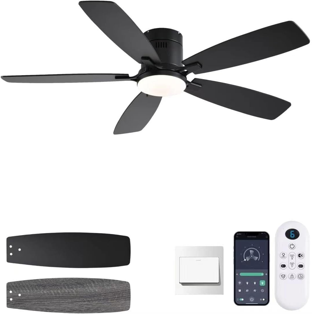 52inch Ceiling Fan with Lights and Remote Control for Home