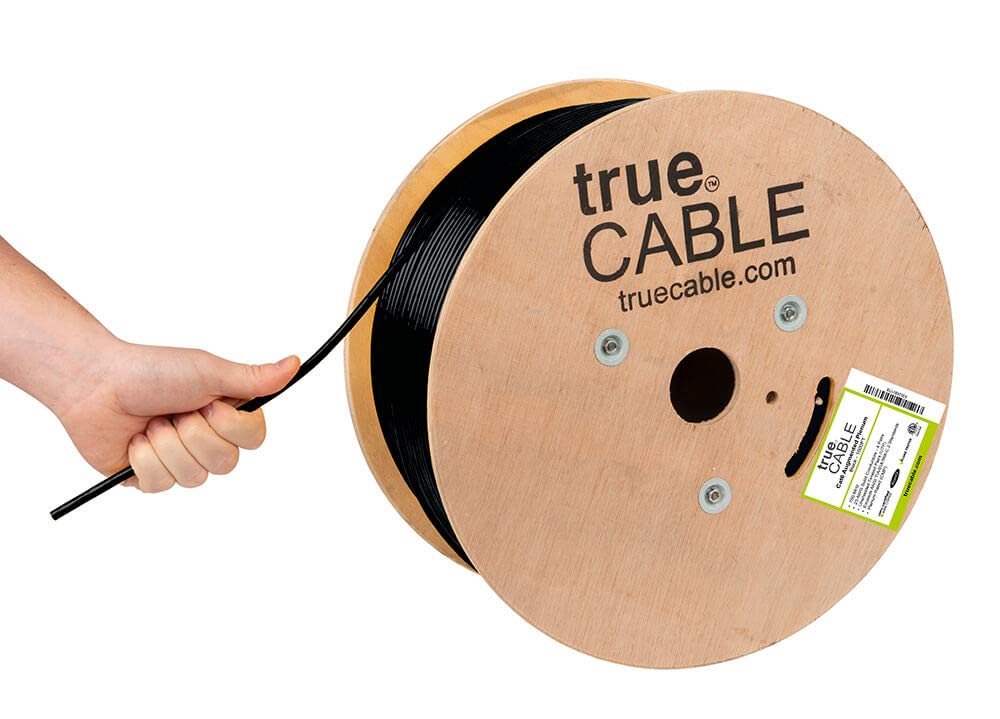 TRUE CABLE Cat6A Plenum Bulk Ethernet Cable for High Speed