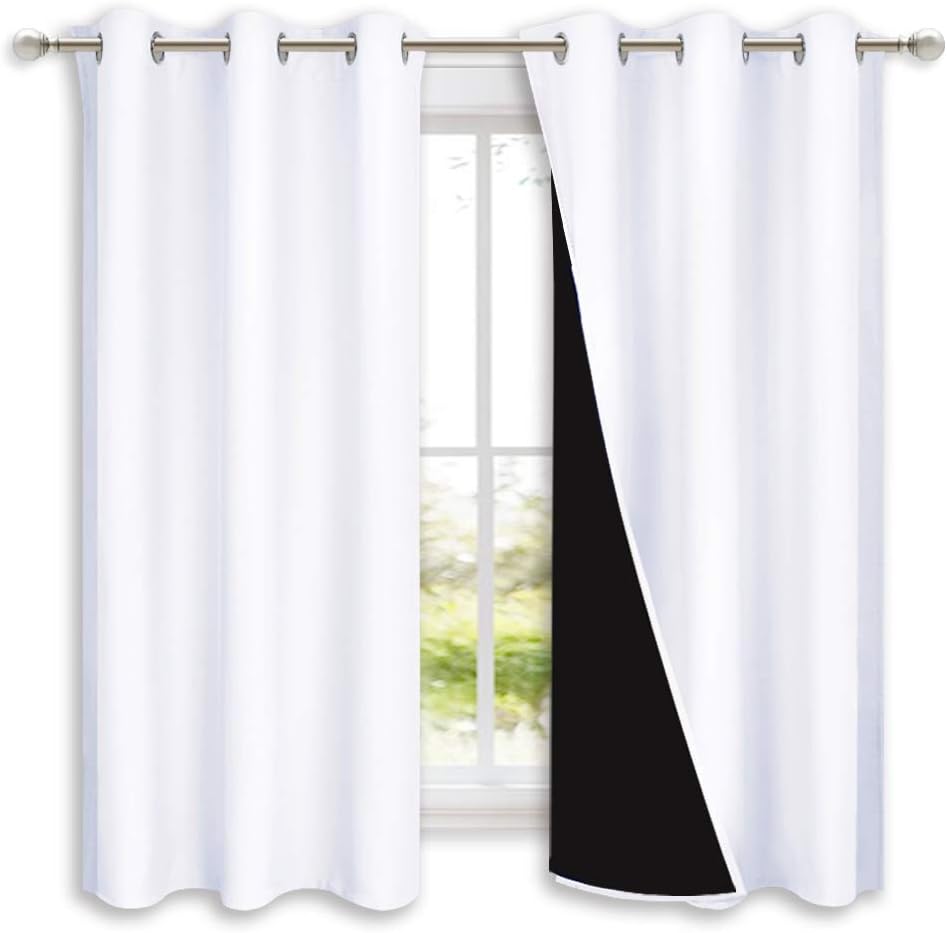 NICETOWN 100% Blackout Lined Curtains for Total Darkness