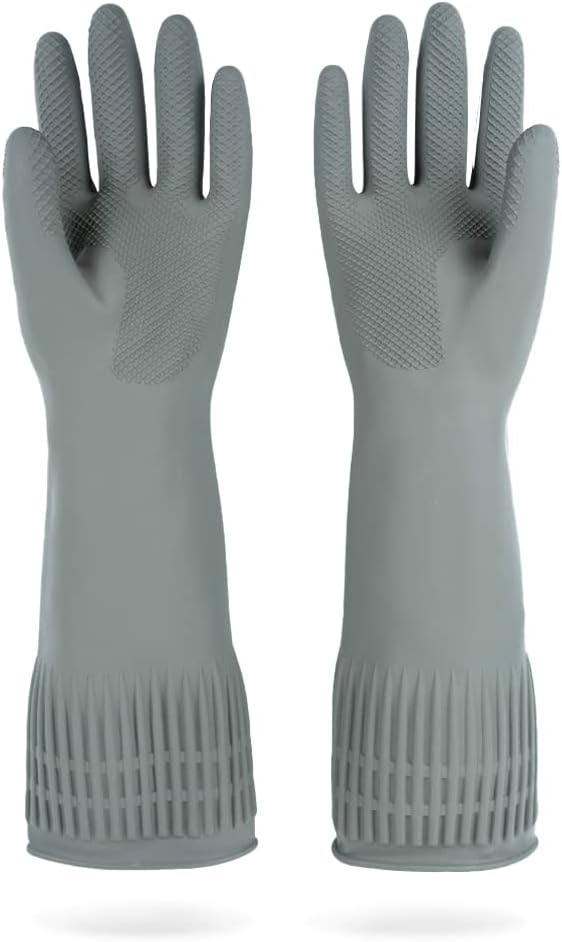 Non-Slip Reusable Rubber Gloves for Effortless Dishwashing