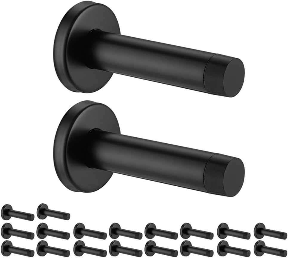 JQK Door Stopper Black - Premium 304 Stainless Steel Bumper