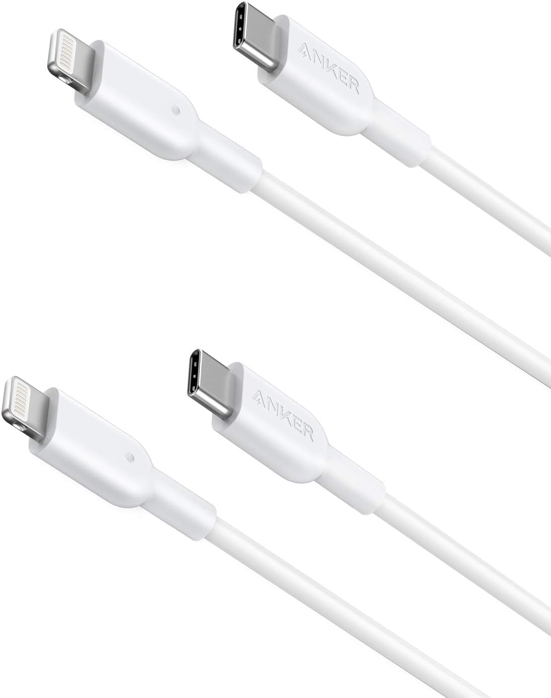 Anker Powerline II Lightning Cable 2-Pack - Fast Charging for iPhone & AirPods