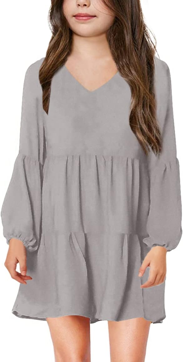 Imily Bela Girls Casual Tunic Dresses for School and Parties