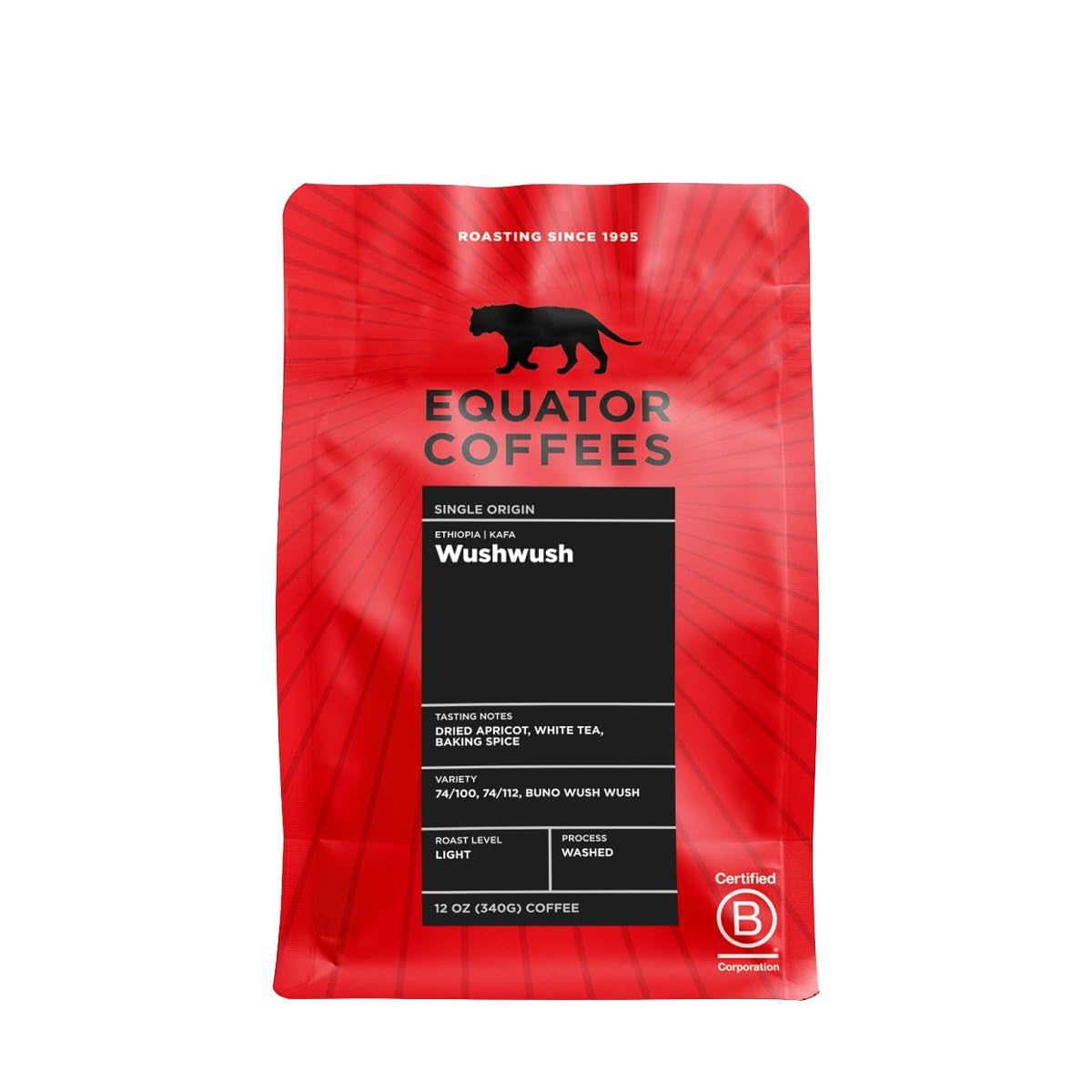 Ethiopia Wushwush Whole Bean Coffee - Light & Bright Roast