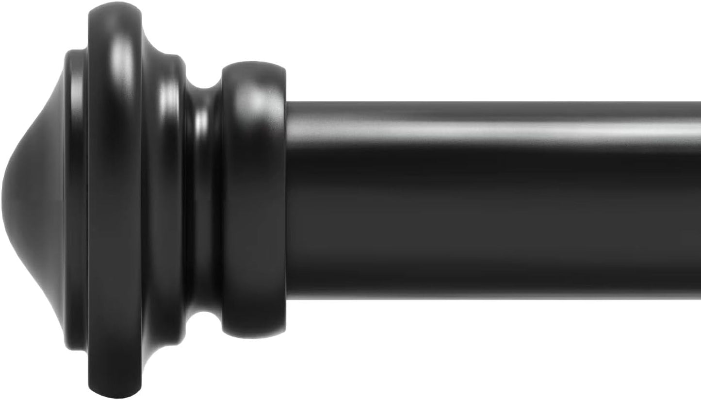 Adjustable Black Curtain Rods - Stylish Window Solution