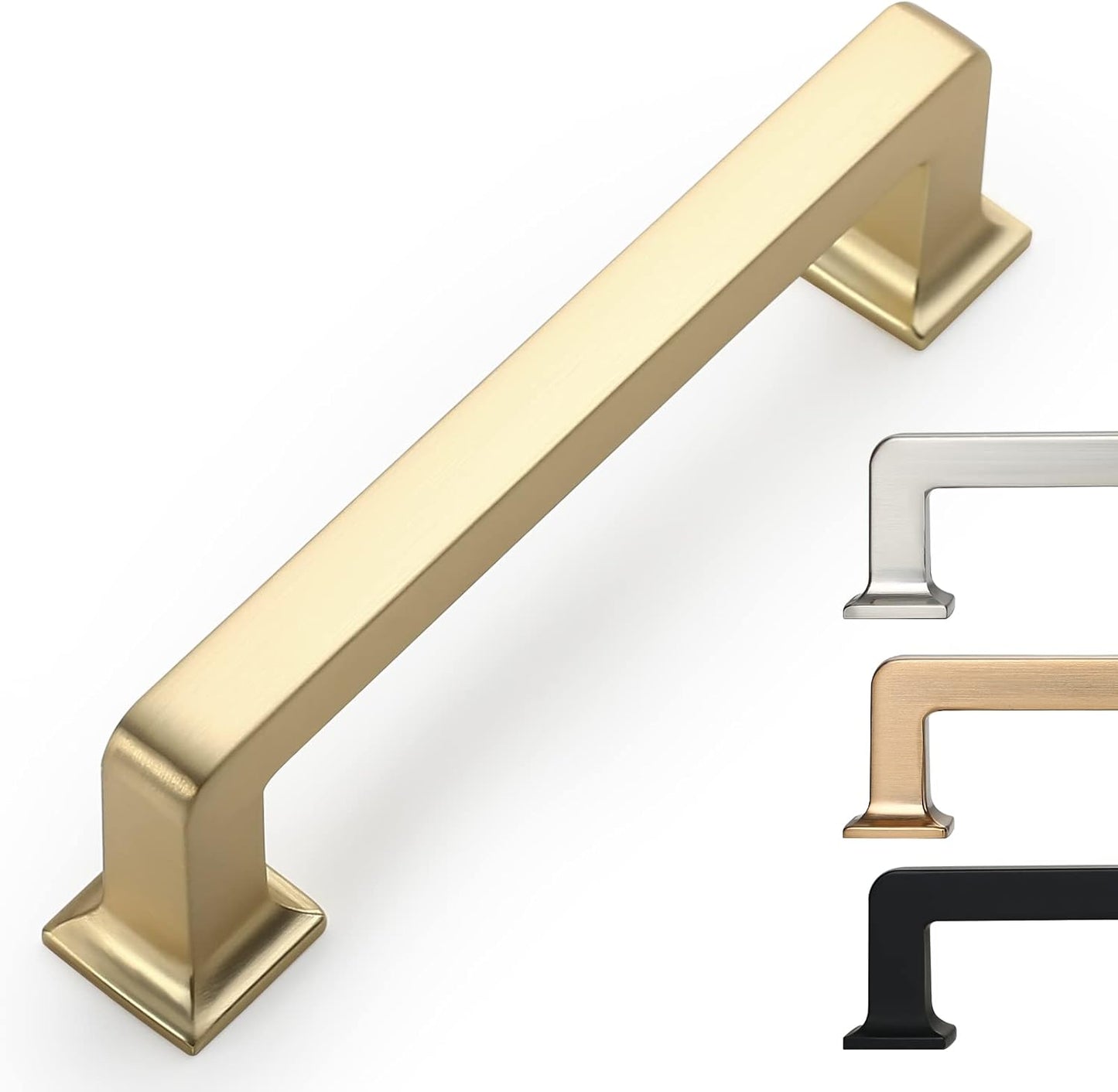3.75 Inch Brass Cabinet Pulls - 10 Pack Gold Knobs for Cabinets