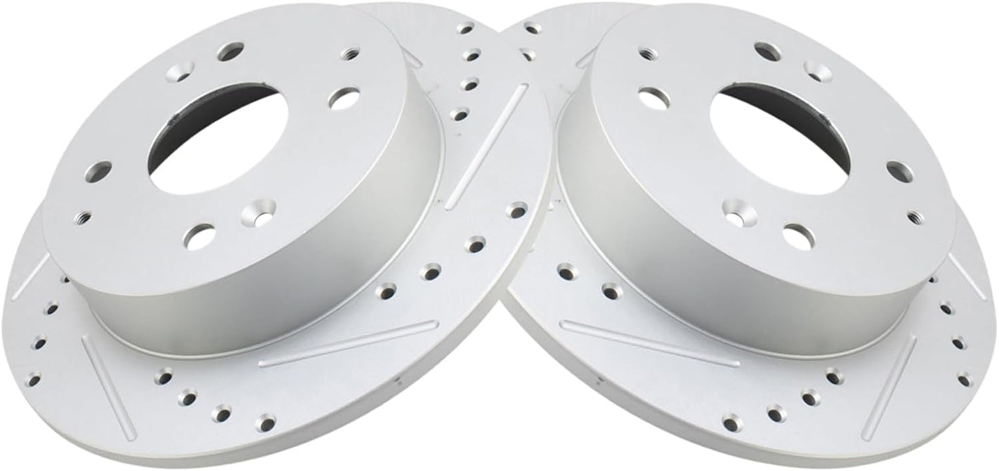 TRQ Rear Performance Brake Rotors Set for Acura CL and Honda Accord