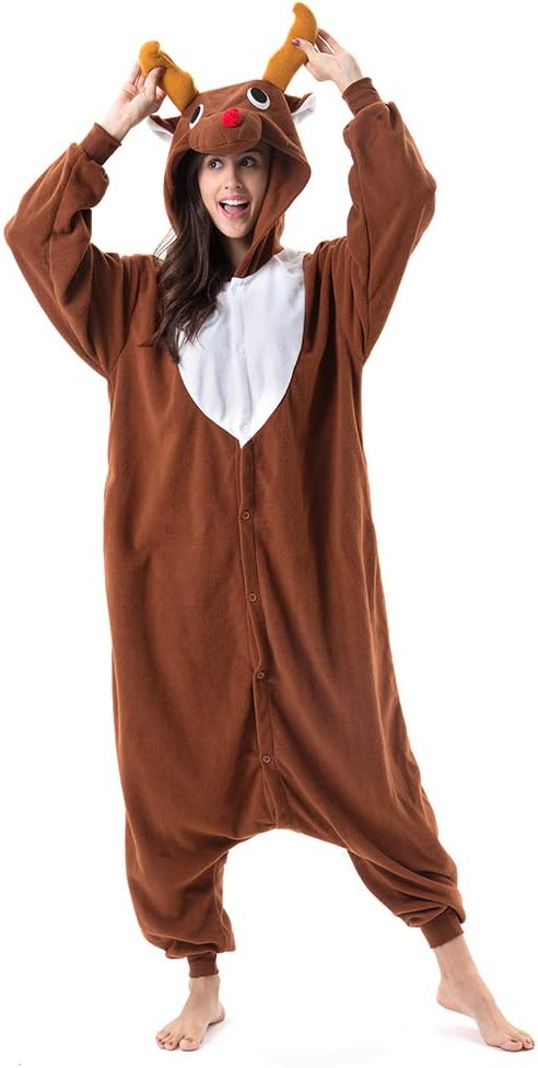 Beauty Shine Unisex Adult Onesie Pajamas for Fun Sleepwear