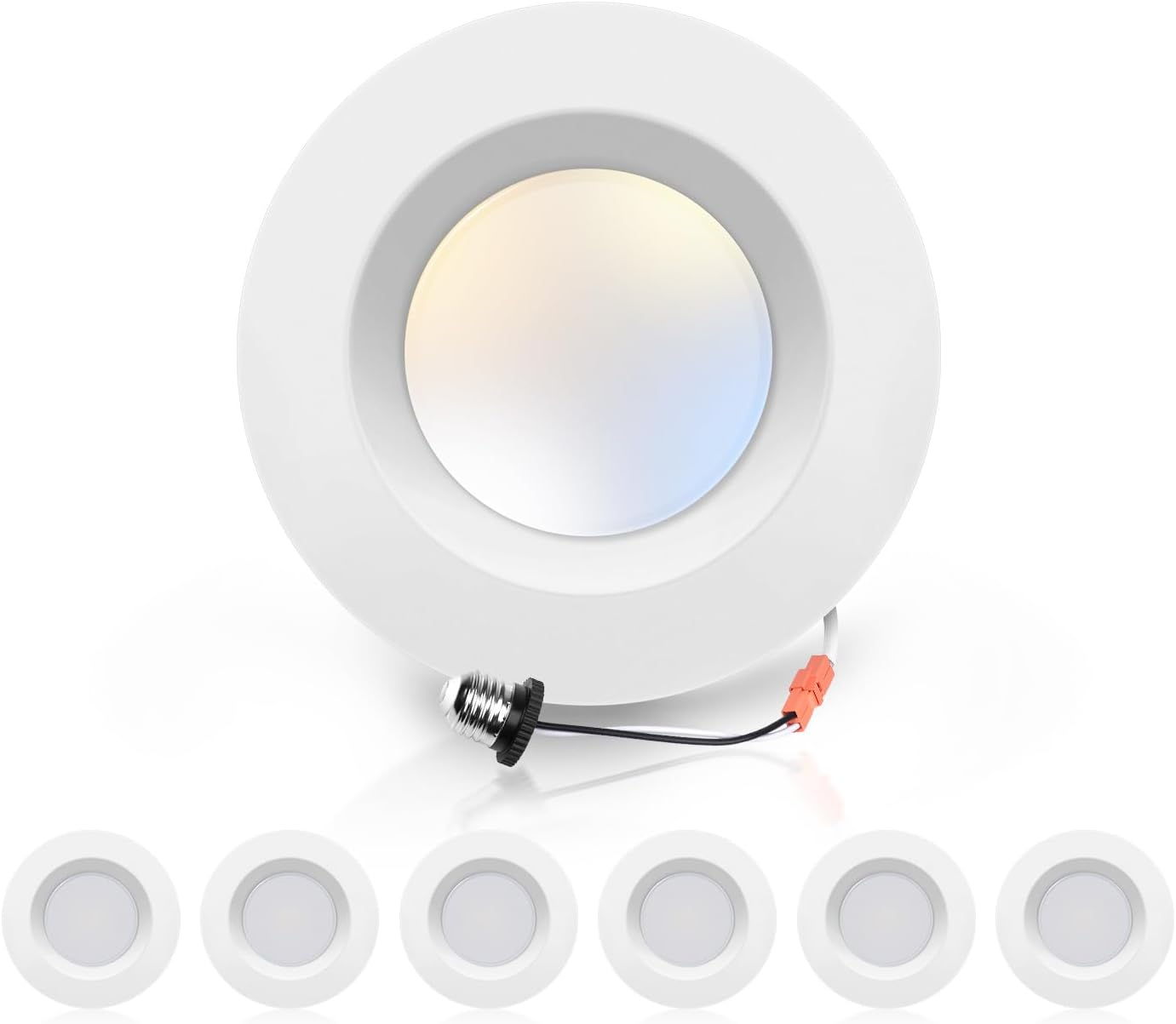 ECOELER 5/6 Inch Dimmable LED Retrofit Recessed Lighting Pack