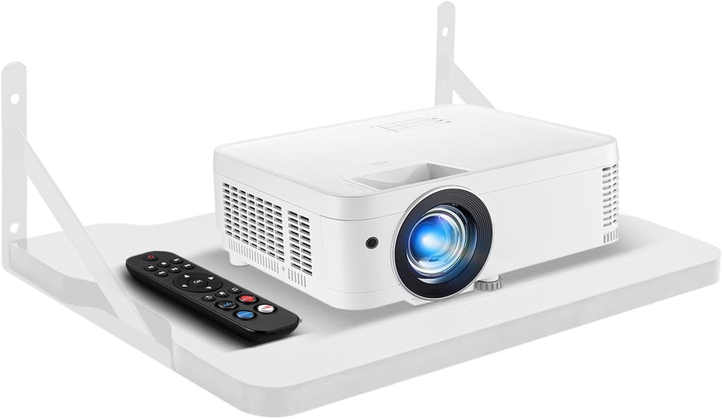 Space-Saving White Mini Projector Shelf by BEARUT